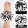 2PCS Reusable Soccer Cheering Wrist Flower Iron Wire Decorative Streamers  Match Day Party