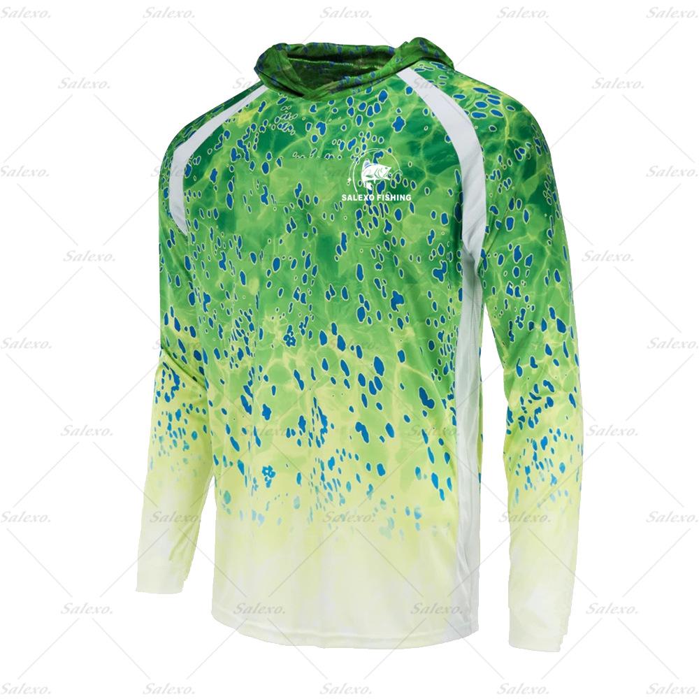Fishing Clothing Men's Long Sleeve Sunscreen UV Protection Top Breathable Quick Dry Jacket Summer Fishing Shirt