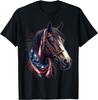 USA 4th Of July Horse On Patriotic American Horse Gift Unisex T-Shirt Mens Womens Tees Top