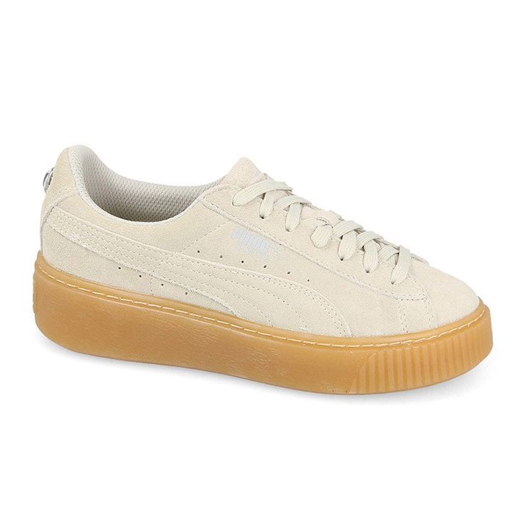 Puma Platform Jewel Leather Casual Low Top Kids Sneakers Kids sneakers Off-White 365131-02