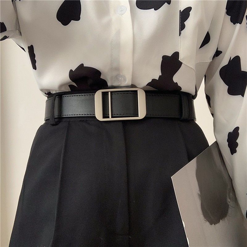 Contemporary Black Pu Decorative Belt With Stylish Details For Both Men Women And