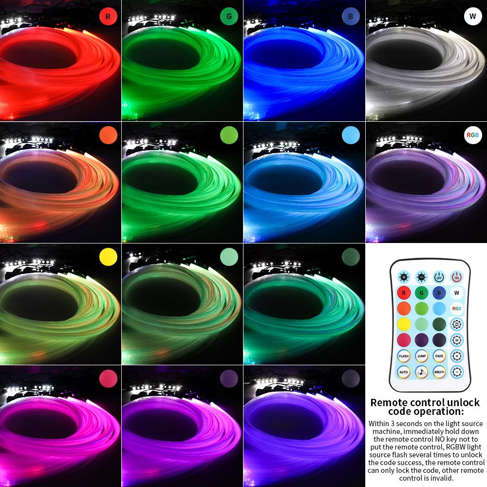 Led Star Roof Starlight Headliner Fiber Optic Lamp APP Voice 16W Twinkle Starry Sky RGB Car Star Ceiling Light Remote Control