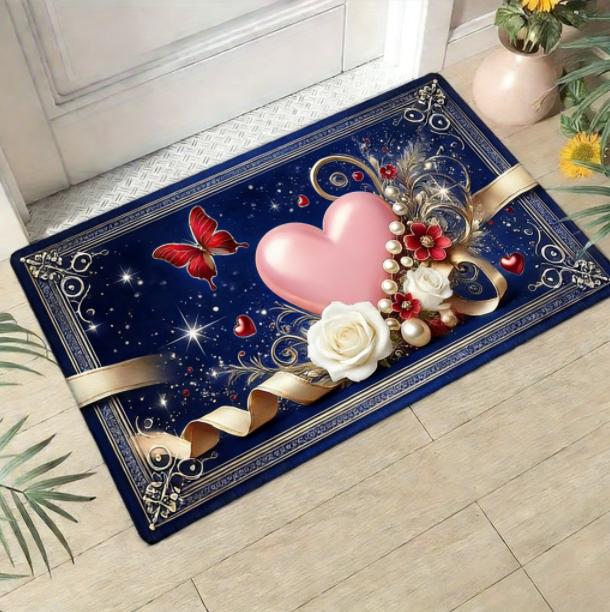 Romantic Style Bedroom Decor Red Carpet Valentine's Day Carpets for Living Room Waterproof Lounge Soft Floor Mat Anti-slip Rug