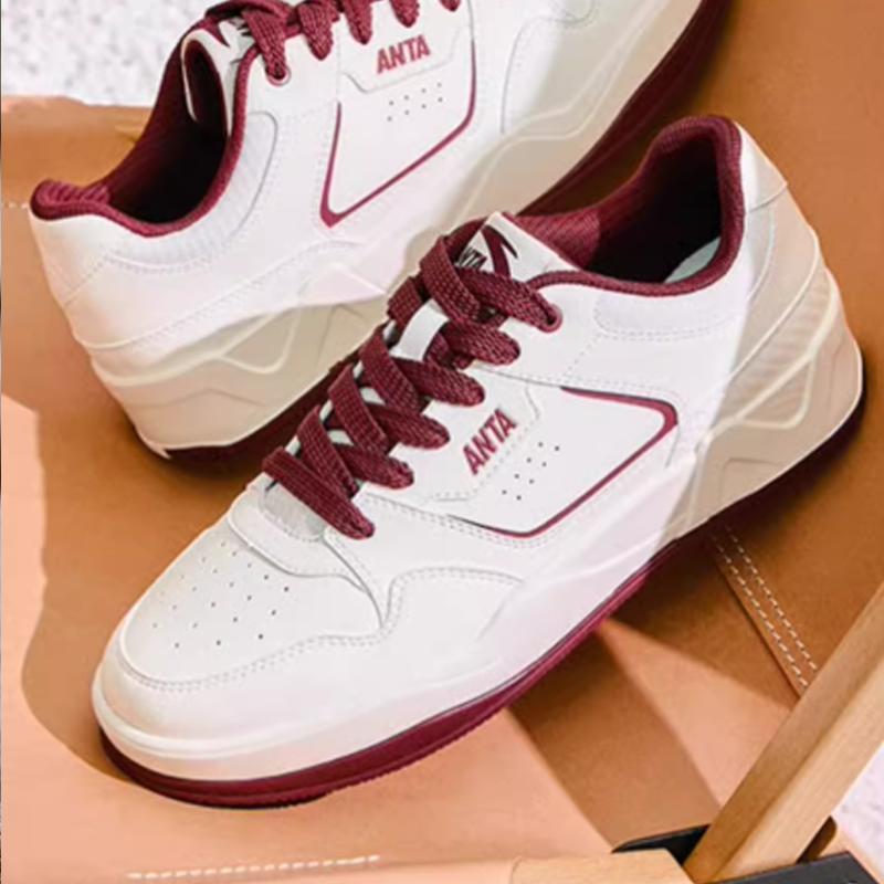 Anta C37 Series Comfortable Versatile Non-Slip Waterproof Low-Top Sneakers Men Sneakers White Red 912528037-5