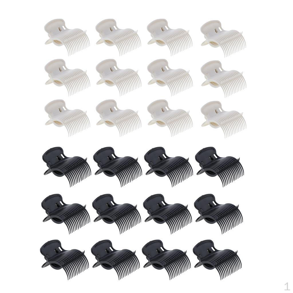24 Pieces Plastic Roller - 6.5 x 5 cm, Beige & Black