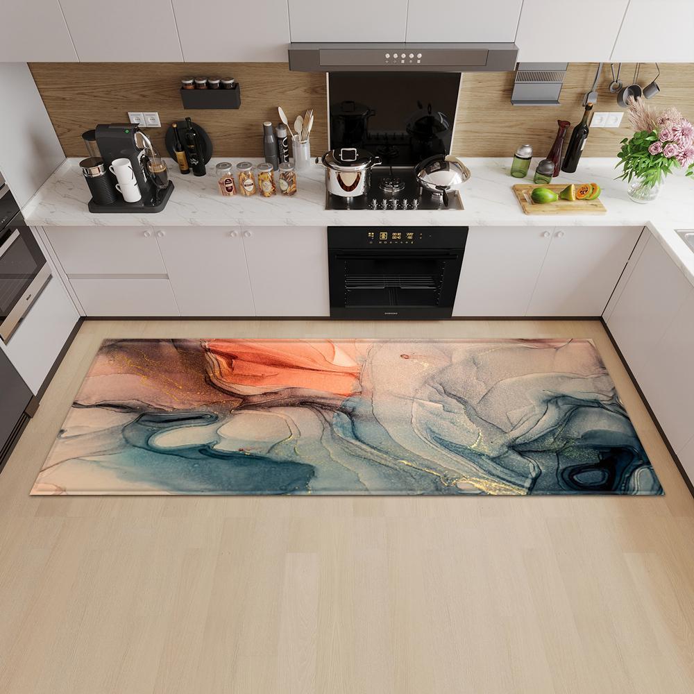 Marble Kitchen Mat Porch Door Mat Bathroom Door Floor Carpet Bedroom Corridor Non-slip Mat