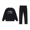 Li Ning Logo Letter Print Fashion Loose Versatile Comfortable Crew Neck Pullover Long Sleeve Sweatshirt Casual Sports Set YTLV03-2-AKL81-1
