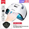 114W SUN X7 LED UV lampa na manikúru Lampy na nehty 57 LED Vysoušeč nehtů pro vytvrzování UV gel Lak Nástroje na nehty se senzorovým LCD displejem