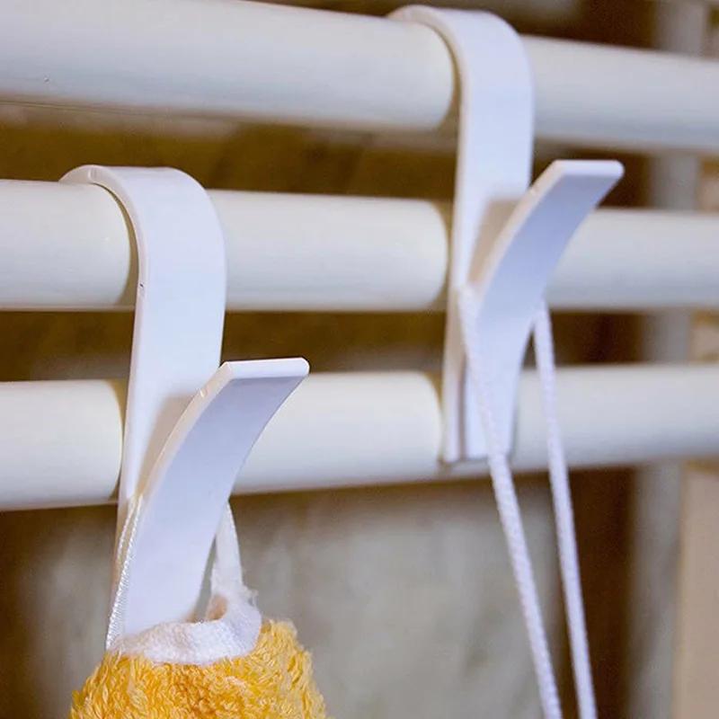 Storage Kitchen Racks Hook Clothes Home and Decoration Clear Bathroom Rail Clips Hanger Heated White Radiator Towel 2/4/6/10Pcs
