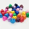 Spring Toggle Needle Protectors Cord Locks Rope Stopper Knitting Needle Protectors Colorful Heart-Shaped Stitch Stopper