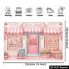 2D Sweet Shoppe Backdrop Pink Candy Shop Photography Background