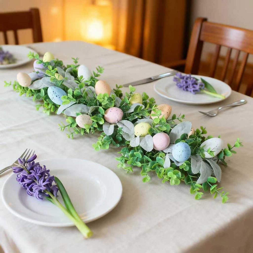55cm Påskägg Dekoration Prydnad För Bordsyta Rotting Festival Fest Matsalsbord Påskägg Dekoration