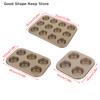 4/6/12 Cups Muffin Pan Carbon Steel Baking Pan Cupcake Pan Muffin Tray Cupcake Mold Non Stick Bakeware Microwave Cake Mould