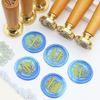 Brass Wax Seal Stamp Ergonomic Wood Handle for Personalizing Stationery and Card Making 1PC