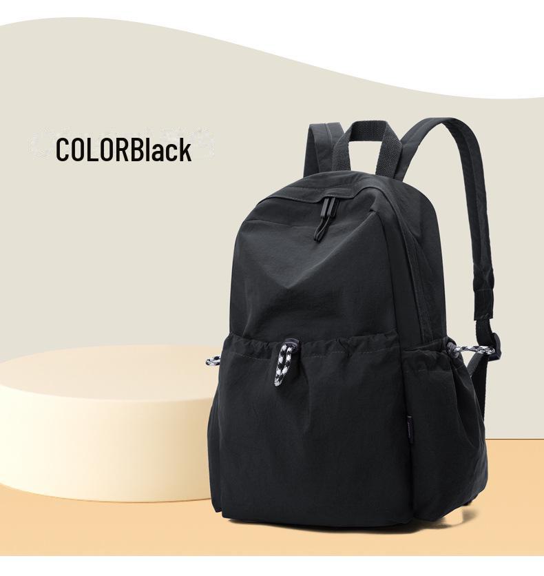 2025 Frühling Koreanischer Damen-Nylon-Rucksack: Trendy einfarbige lässige Schultasche für Schüler
