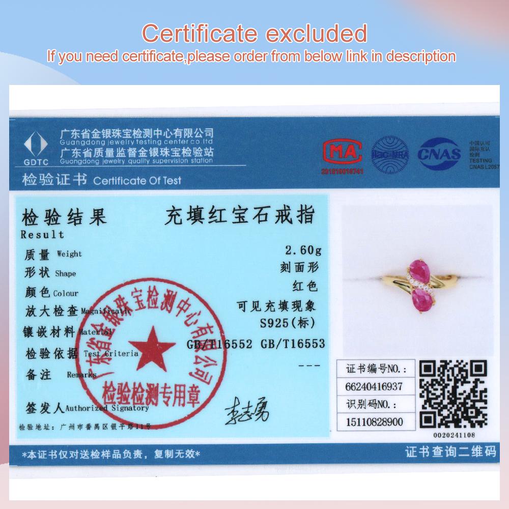 Inel cu Piatră Prețioasă Rubin Natural Umplut Aur Galben 18K Argint 925 Bijuterii de Modă de Lux Ușor pentru Femei Fete Cadou de Ziua de Naștere