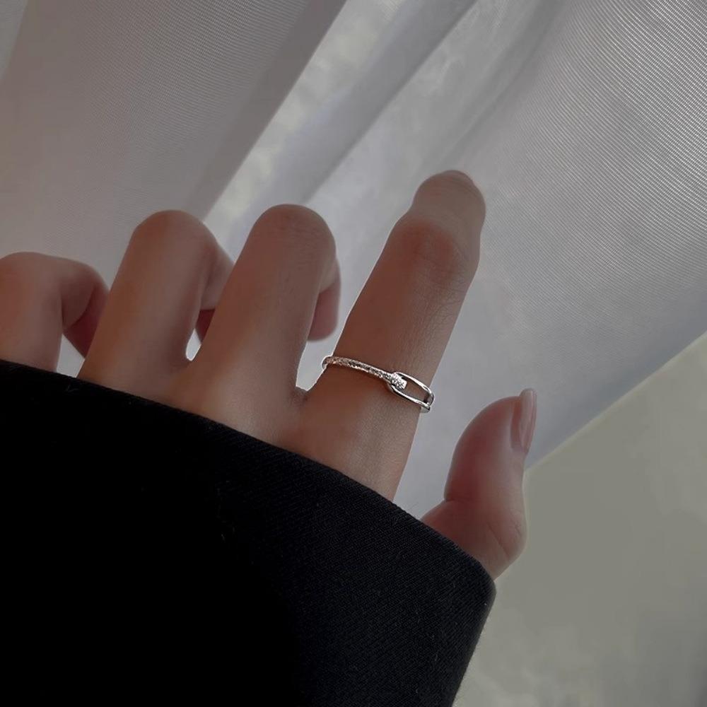 Brushed Plain Ring, Female Niche Light Luxury, High Sense, Irregular Index Finger Ring, Can't Lose Color, Ring Tide