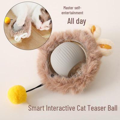 Interactive Electric Cat Toy: Automatic Teasing and Sounding Ball with Smart Obstacle Avoidance