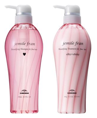 Jemile Fran Shampoo Heart H 500ml + Treatment Silky Shiny 500g Set
