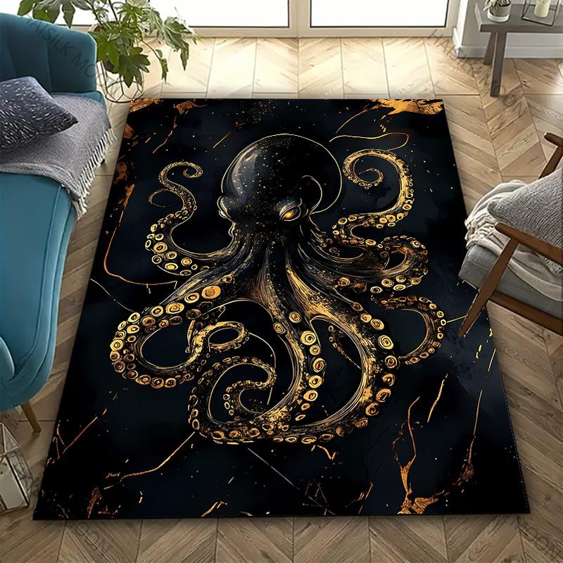 Colored Octopus Printed Carpet Living Room Bedroom Sofa Mat Office Large Area Decorative Rug Modern Decorative Rug Fast Delivery