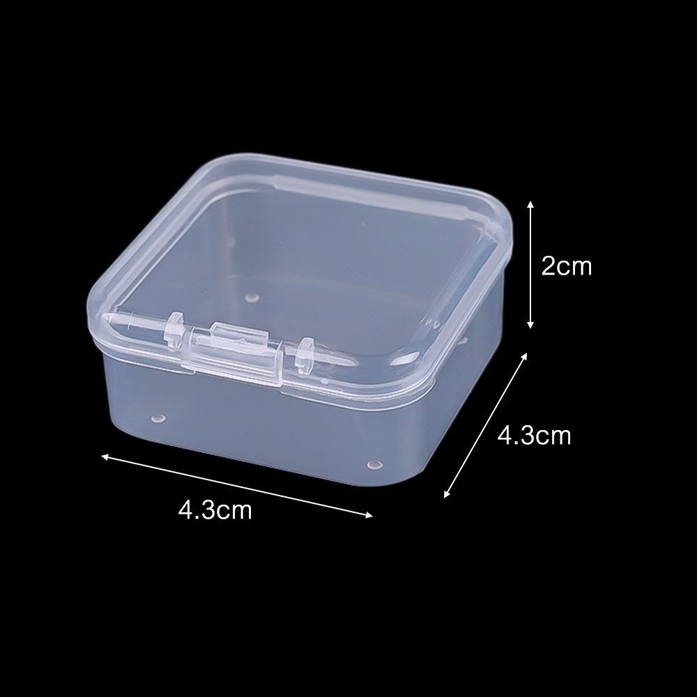 20Pcs Mini Plastic Storage Box Transparent Jewelry Storage Box Container Portable Earring Ring Earplugs Packaging Storage Case