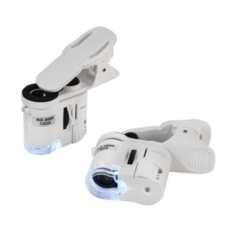 Counterfeits Detection Magnifying Glass 80X 100X Zoom Handheld Microscope For Banknotes Stamps Inspection Identification