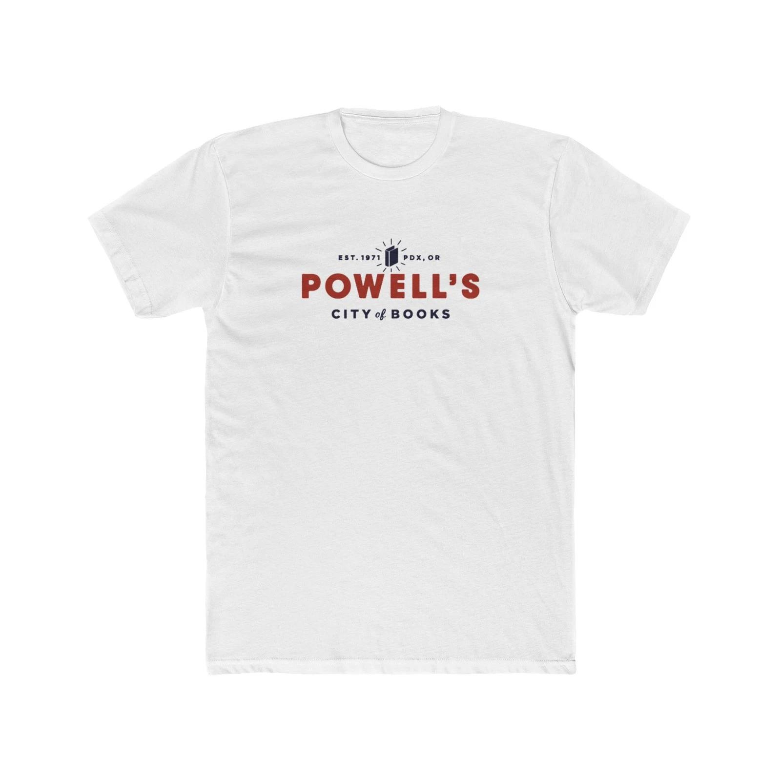 

POWELL S City of Books Bar Men s Cotton Crew Tee Portland Oregon M