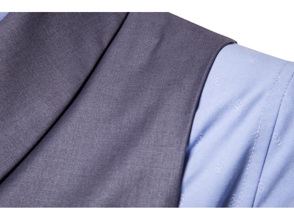 Schmal geschnittene zweireihige Anzugweste im europäischen Stil für Herren – Kollektion Herbst/Winter 2018