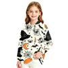 Girls School Uniform Long Sleeve Top with Halloween Print