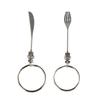 Silver Color Metal Spoon Keychain Vintage Metal Fork Keyring Metal Fork Keychain  Jewelry Gift