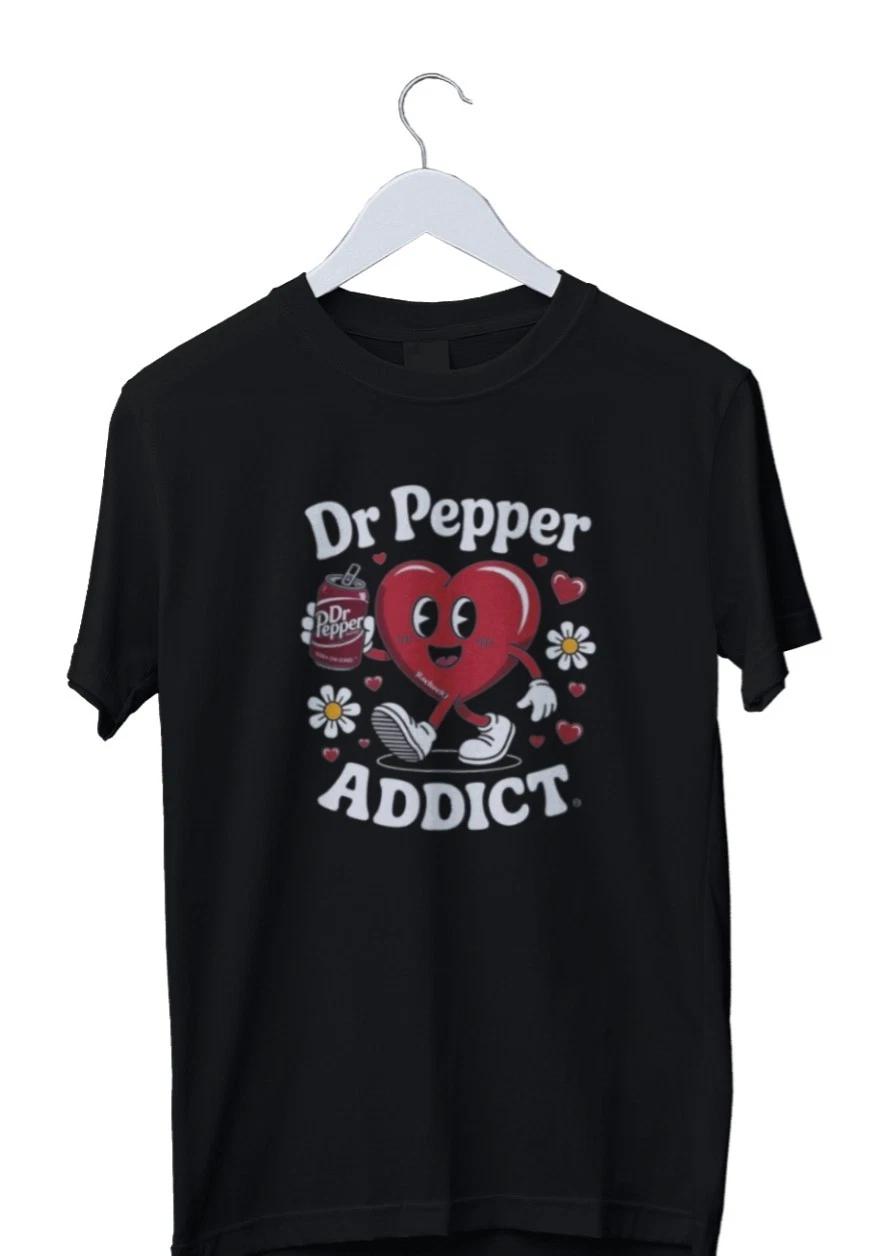 Men s and Women s T-shirts Dr Pepper Addict Graphic Print Unisex Mens T-Shirt S M L XL 2 3 4 XL M