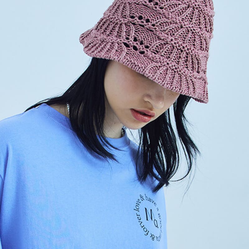 

FAKEMAMA KNIT BUCKET HAT_PINK FREE