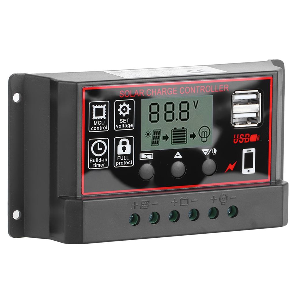 30A Solar Charge Controller Digital Display Photovoltaic Instrument Intelligent Regulator