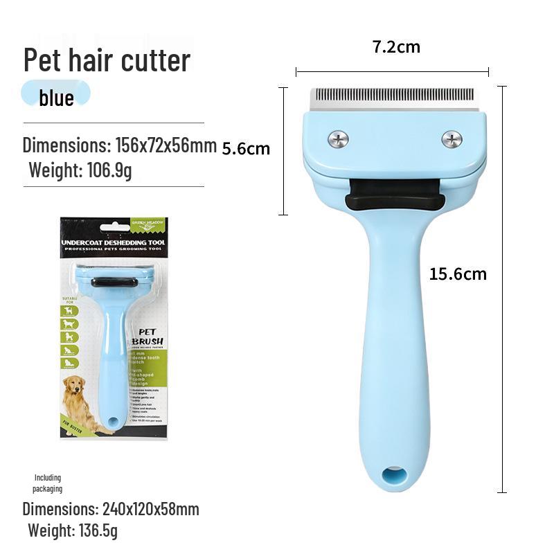 Pet Deshedding Brush for Cats & Dogs - Hair Removal & Grooming Tool 91512