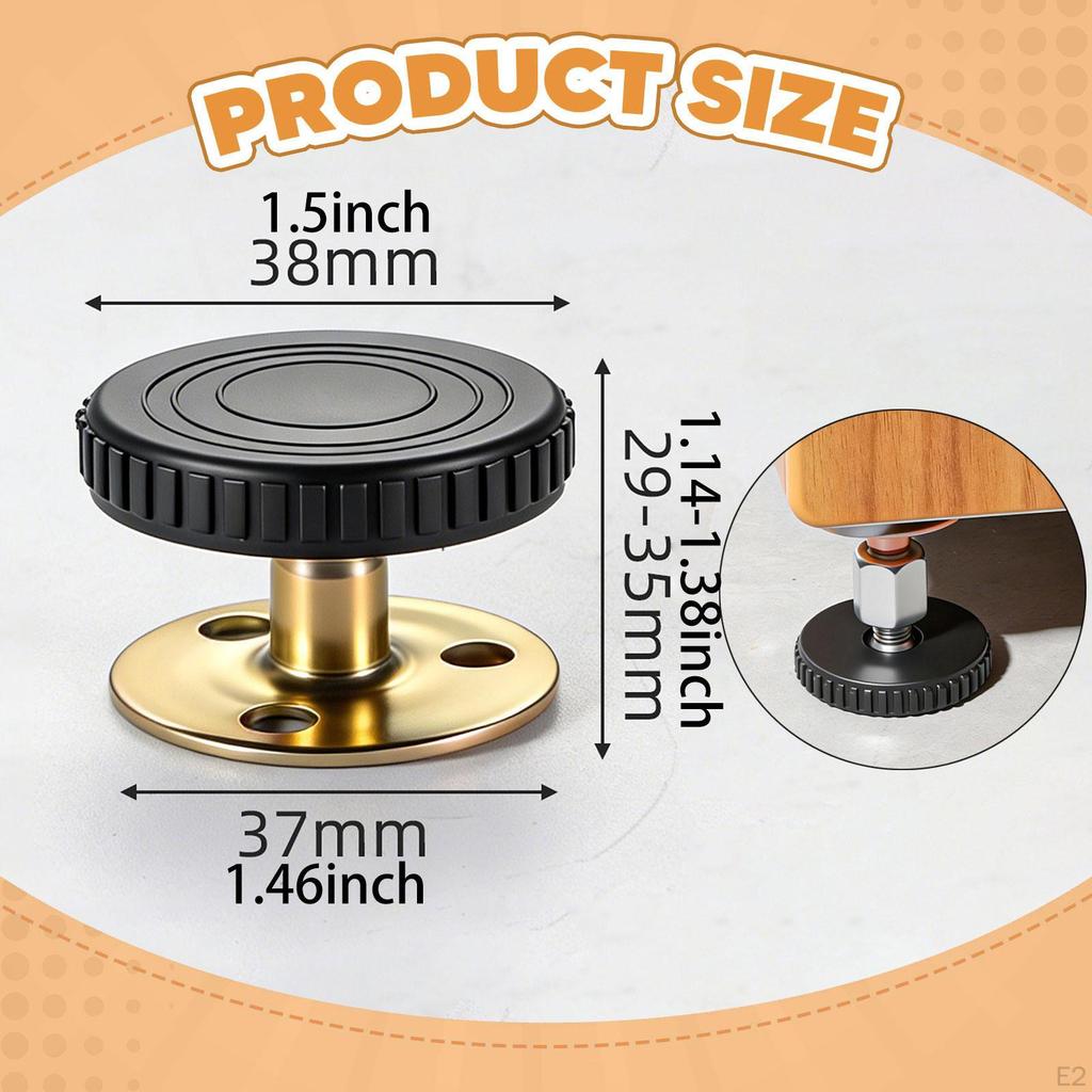 4 Pieces Adjustable Anti-Vibration Bed Tools, Stoppers, Lightweight, Non-Slip, Alloy Stabilizers