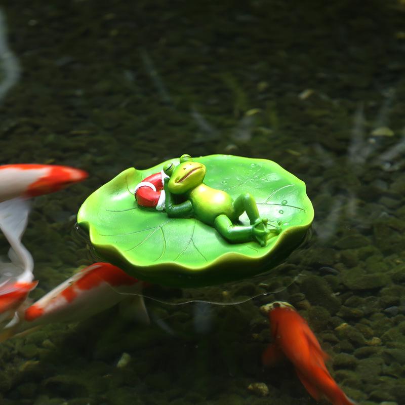 Frog Duck Resin Figurine: Miniature Floating Decoration for Home and Garden
