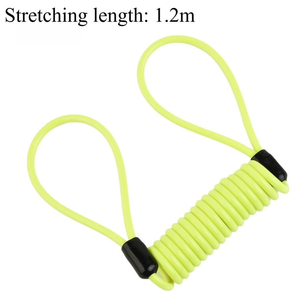 1.2M Anti-Theft Spring Steel Cable Lock Heavy Duty Motorcycle Bike Bicycle Disc Brake Security Lock High Visibility Coil Rope