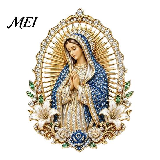 Faith Symbol Jewelry Sacred Heart of Jesus Brooch, Christian Confirmation Pin with Enamel Lightweight Religious Finish, Gift for Women Men Devotional B