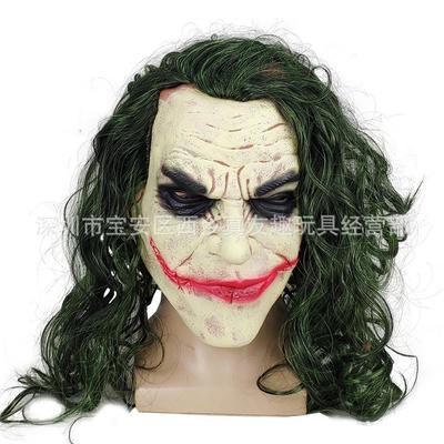 Máscara de Palhaço de Halloween Cabelo Verde Nariz Vermelho Headgear de Látex Máscara Engraçada do Batman Jack máscara do coringa