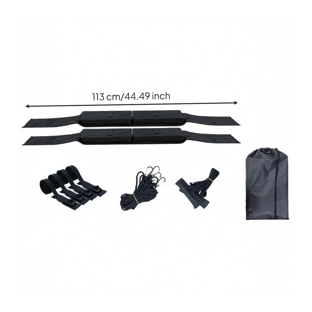2 Pieces Car Roof Soft Rack Vibration Reducing for Road Trips, Kayakers