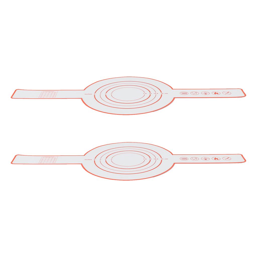 2pcs Bread Sling Silicone Heat Resistant Reusable Anti Stick Bread Baking Mat for Cooking Red