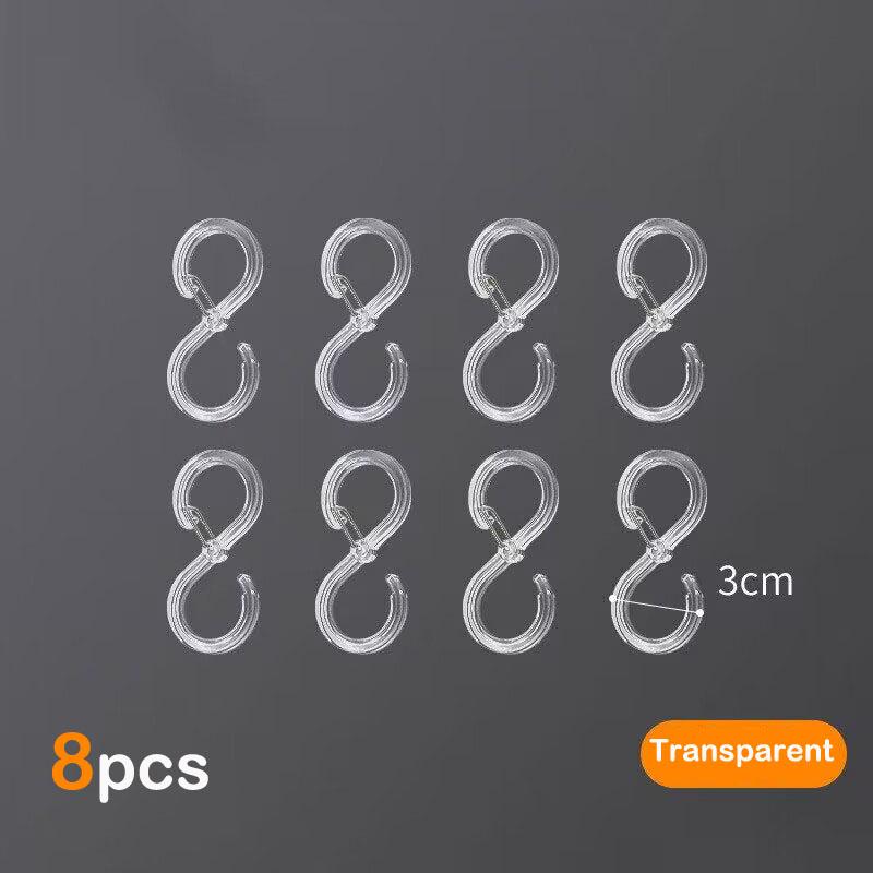 8pcs S Shaped Hook Hanger Hanging Hooks For Kitchen Hanger Railing Hooks Closet Hook Coat Hat Tie Hanging Storage Organizer Hook