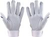 ZETT Pro Status Baseball Batting White x Navy BG13011D Gloves, Ambidextrous, (1129), Medium,