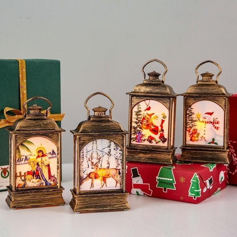 Christmas Decorations Christmas Lights Glowing Old Man Snowman Night Lights Christmas Decoration Desktop Decoration