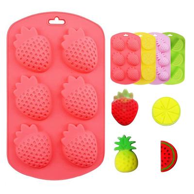 Stampo in Silicone per Caramelle alla Frutta a 6 Griglie Facile da Usare Antiaderente Stampo per Ghiaccio Lavabile in Lavastoviglie Grado Alimentare Stampo per Cottura Caramelle Dure al Cioccolato