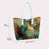 Stylish Green Gold Pattern Tote Bag Casual Daily Shoulder Handbag for Outdoor Shopping