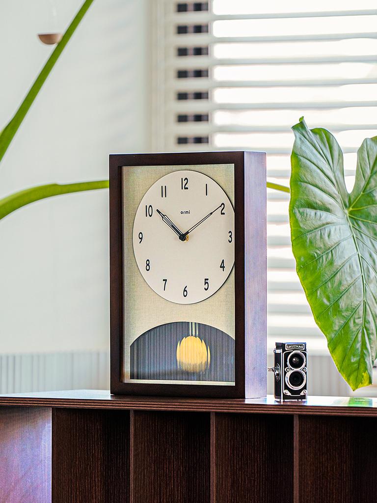 Reloj de Pared Retro Wonder Ainobia Ormi Reloj de Madera Silencioso con Péndulo