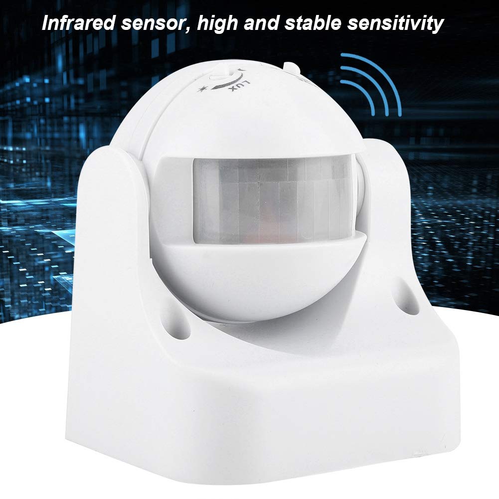 DOACT Bewegungsmelder Lichtsensor PVC 6 IP44 Außenbereich Sensor, Schalter, Schalter, Material, 8.5 9.5cm, Kompakt, Einstellbar, Wasserdicht,