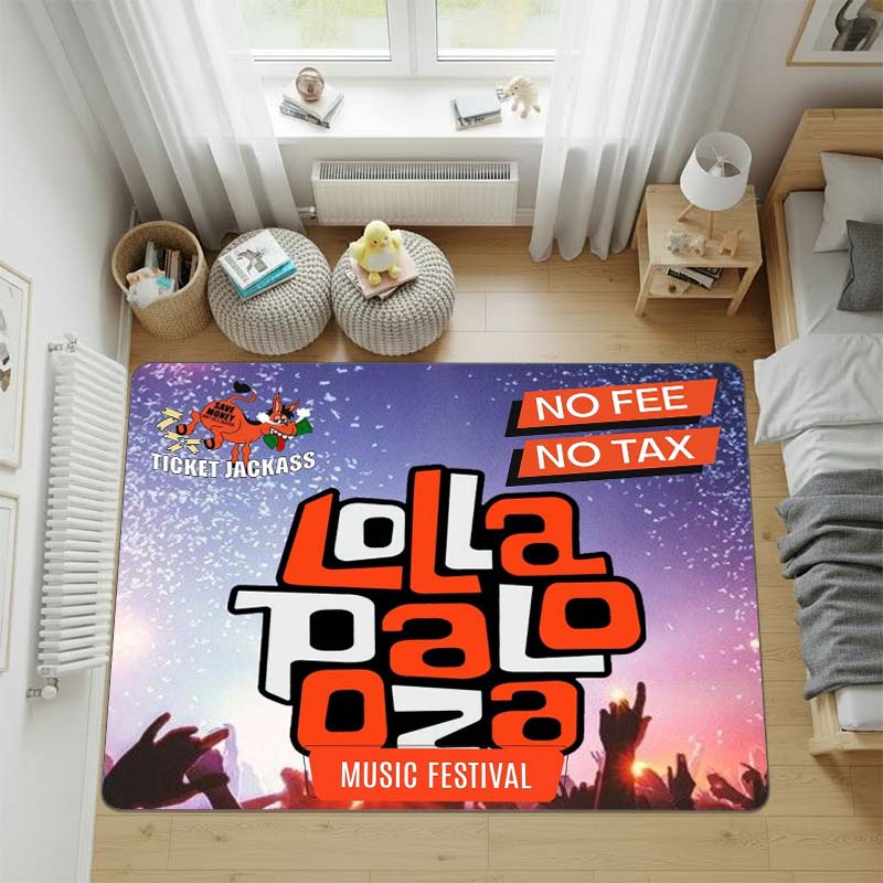 

Lollapalooza Music Festival Rug, Bedroom Rug, Doormat,Living Room Rug, Bedside Carpet, Computer Chair Mat, Birthday Gift. 60x90cm