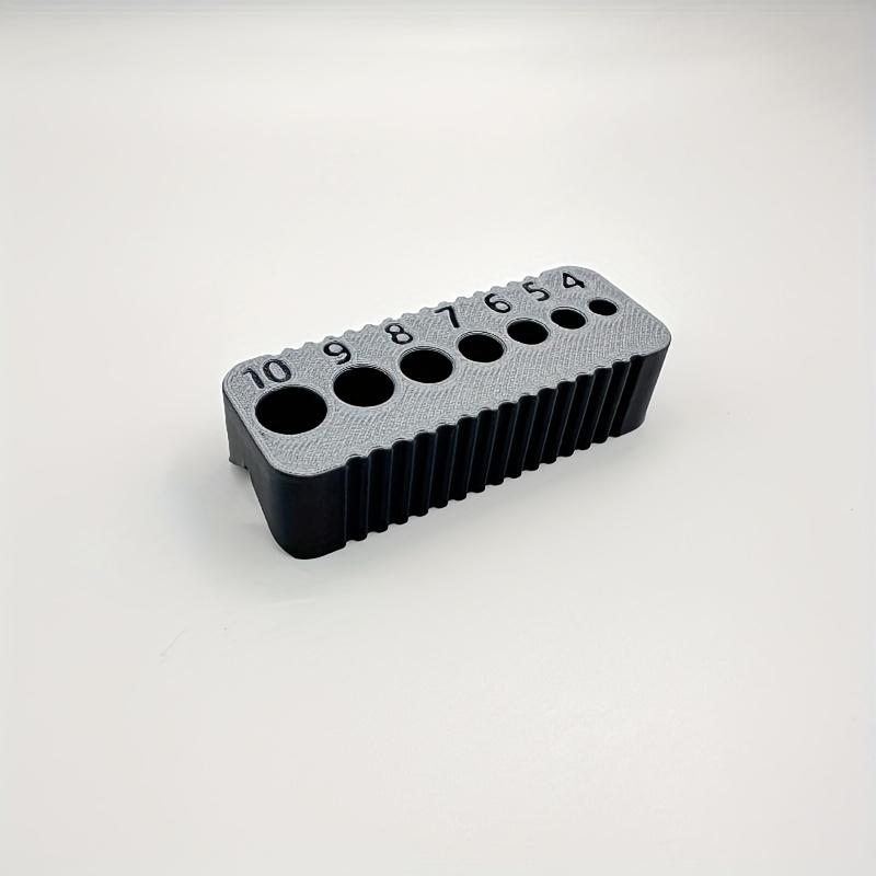 Heavy-Duty Plastic Drill Guide with Numbered 4-10mm Scale & Guides - Precision Drilling for, Woodworking - Manual Hole Locator
